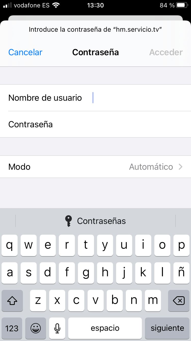 Captura de pantalla ios